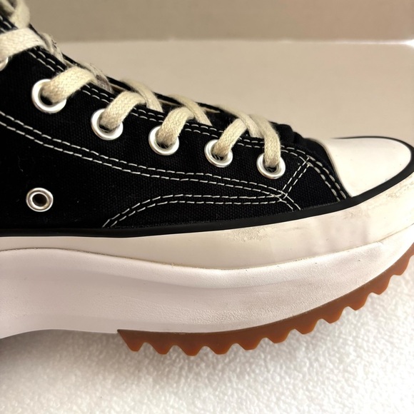 Converse Black/White Canvas Run Star Hike Platform Rugged Sneaker (10.5) - Picture 8 of 15